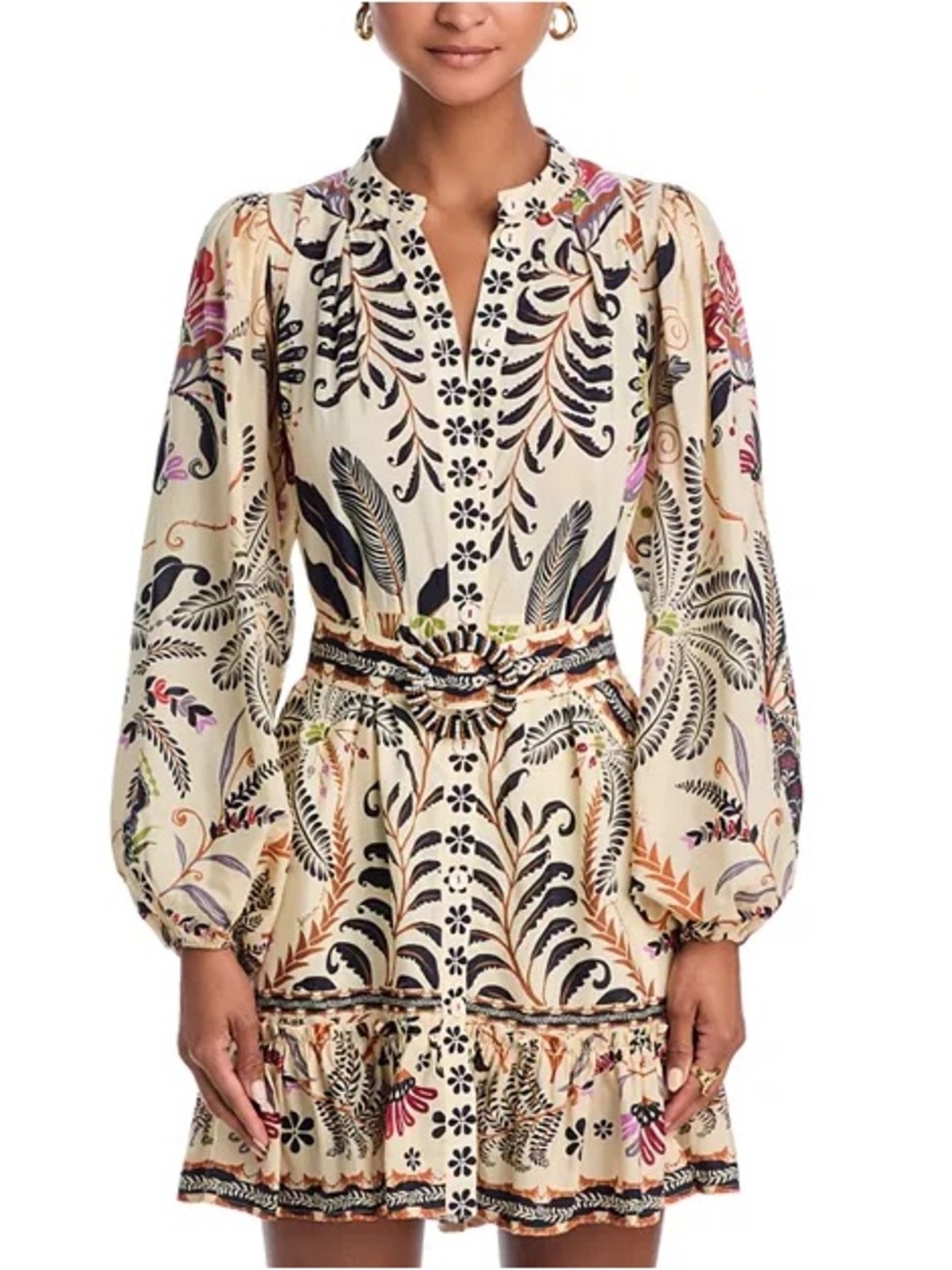 FARM Rio Classic Nature Sand Mini Dress.